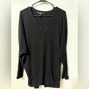 White House Black Market Black V-Neck Top